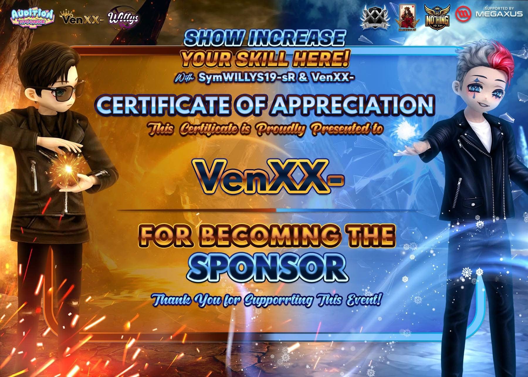 As a sponsor