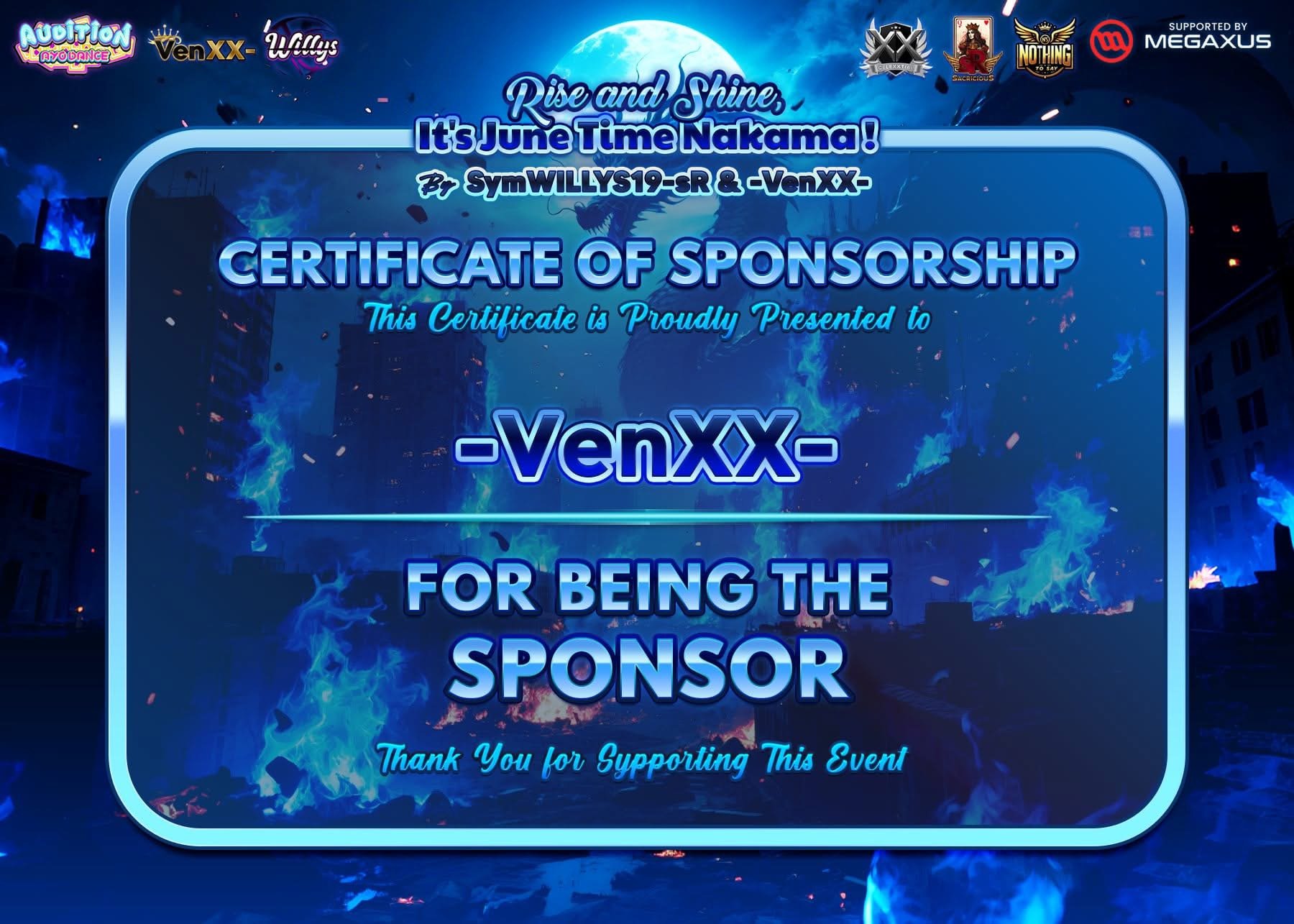 As a sponsor