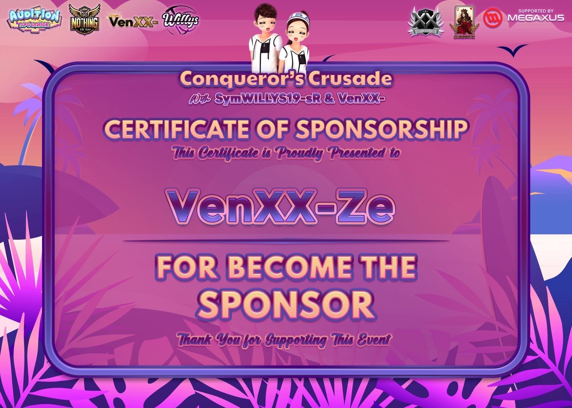 As a sponsor