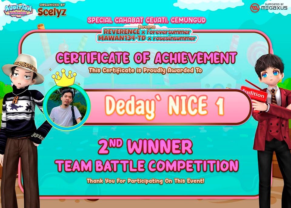 2nd Winner Place - Team Battle Competition