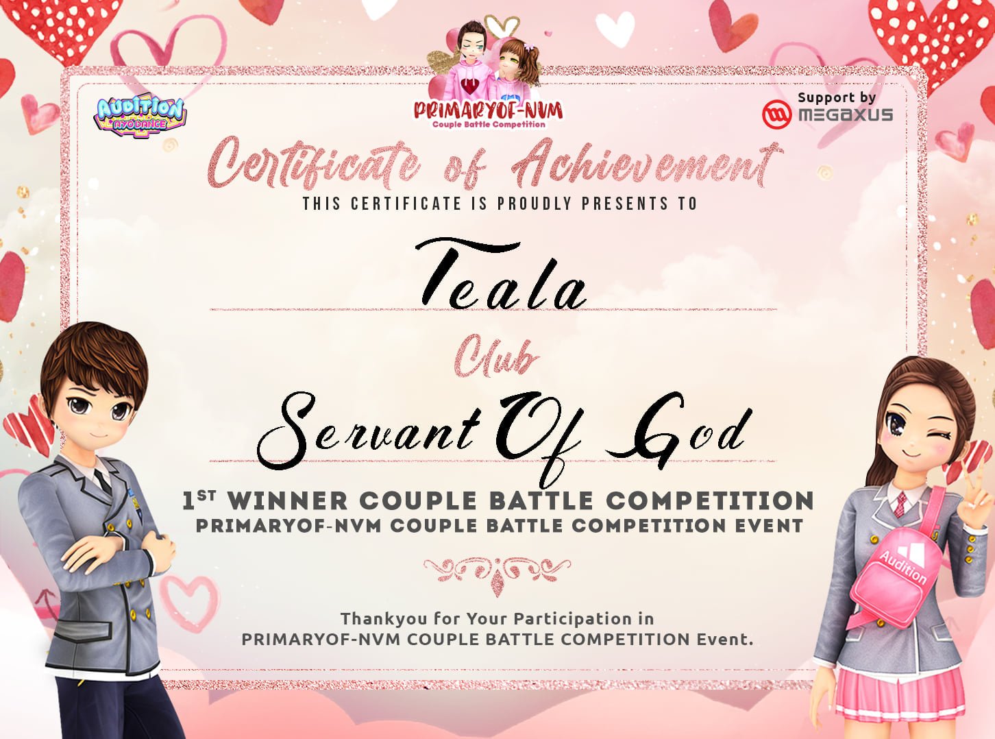 1st Place Couple Dance Competition