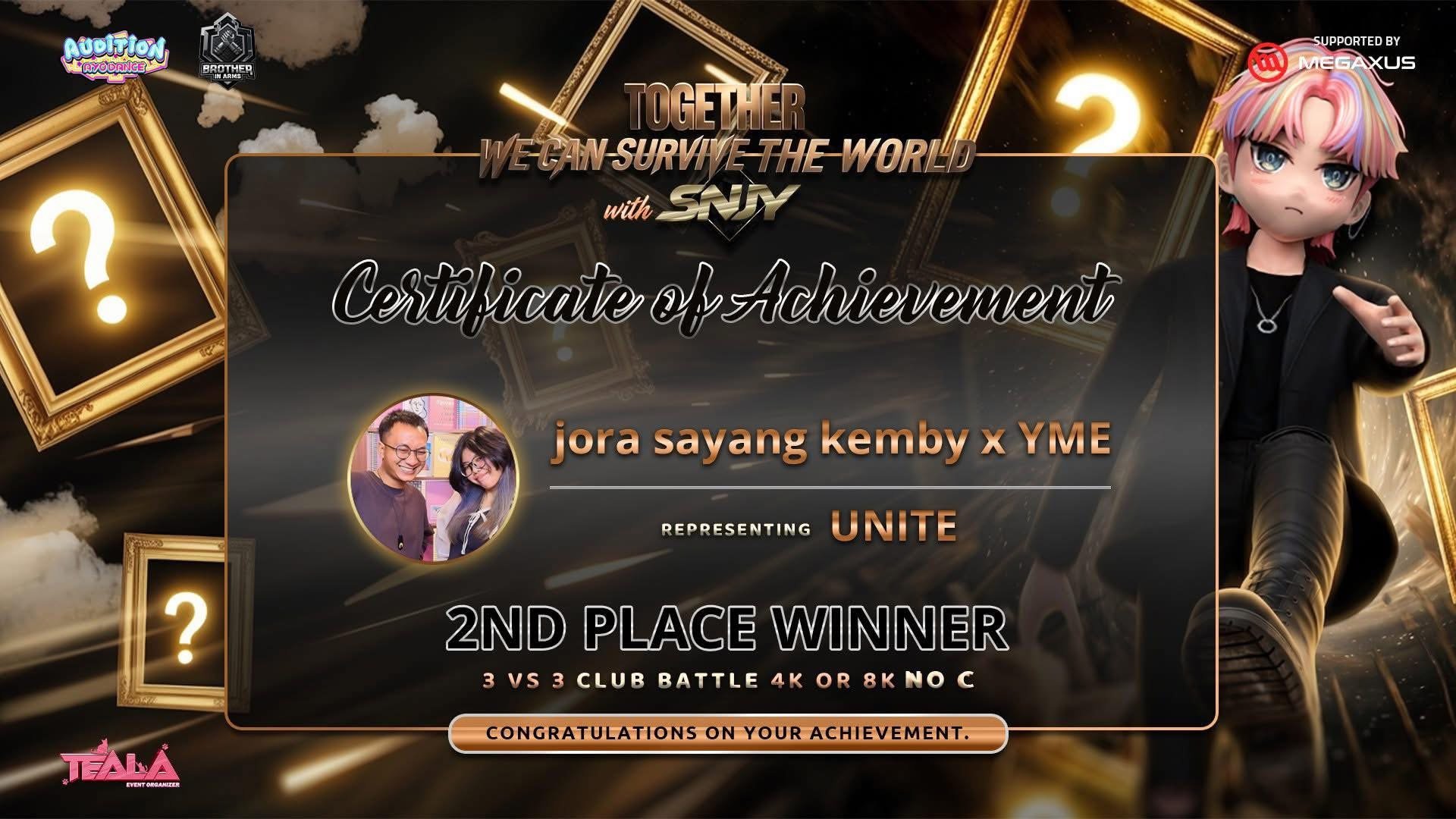 2ND PLACE CLUB BATTLE 4K OR 8K NO C