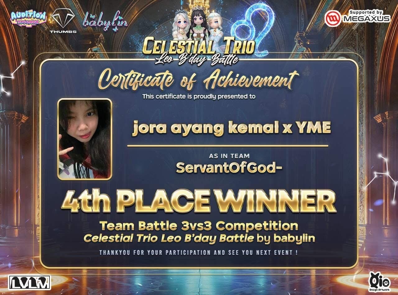 4TH PLACE Team Battle 3v3 Competition