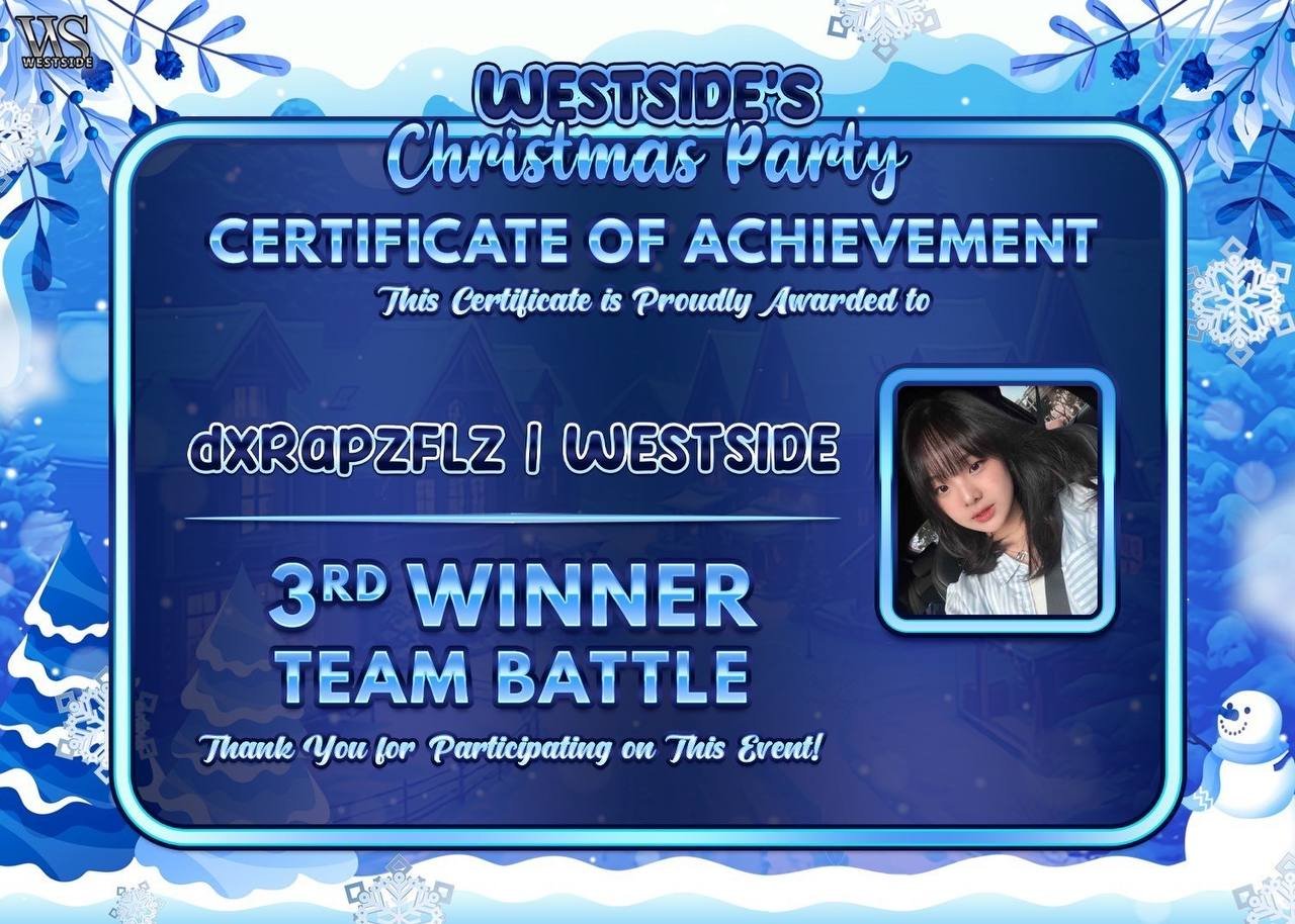 3rd WINNER TEAM BATTLE OF WESTSIDE