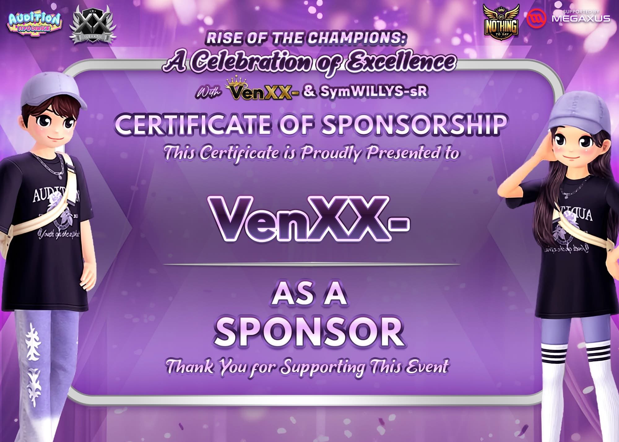 As a sponsor