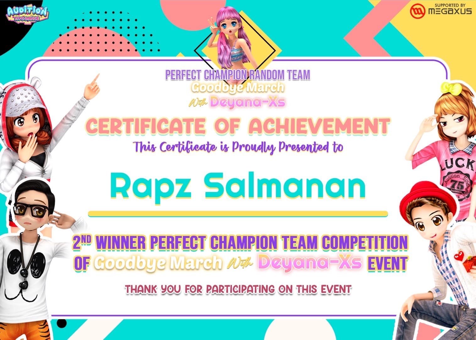 2nd WINNER PERFECT CHAMPION